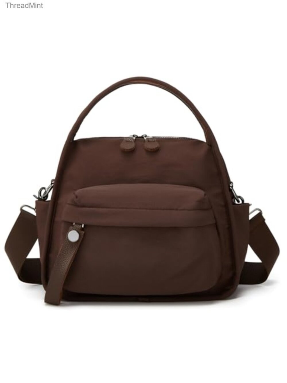 Nylon Crossbody Bag Lightweight Large Capacity Front Pocket Shoulder Handbag